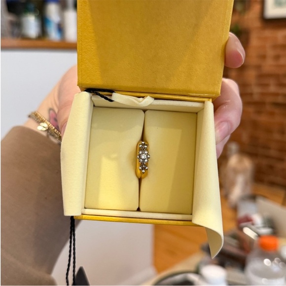 Fendi Gold Earring Cuff with Silver Detailing - Picture 5 of 7